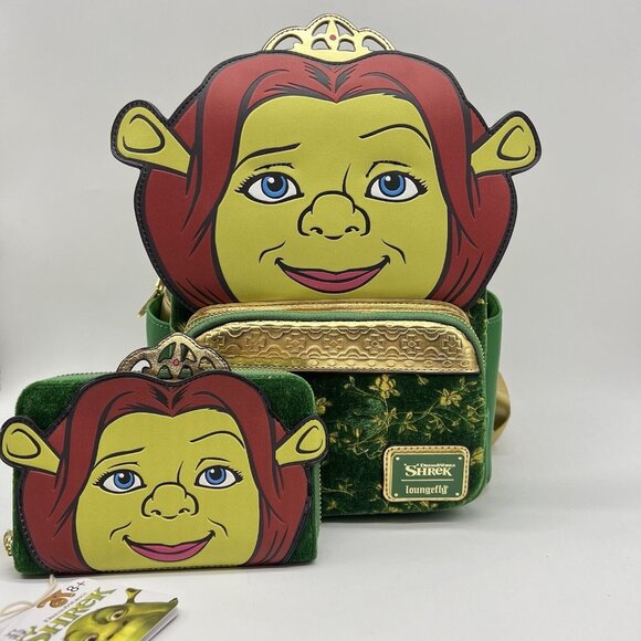 Loungefly Dreamworks Shrek Princess Fiona Mini Backpack & Wallet New W Tags Gift